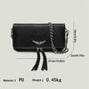 Women Hot Diamond Chain Leather Bag Messenger Bag Handbag Simple Wing Design Shoulder Bag