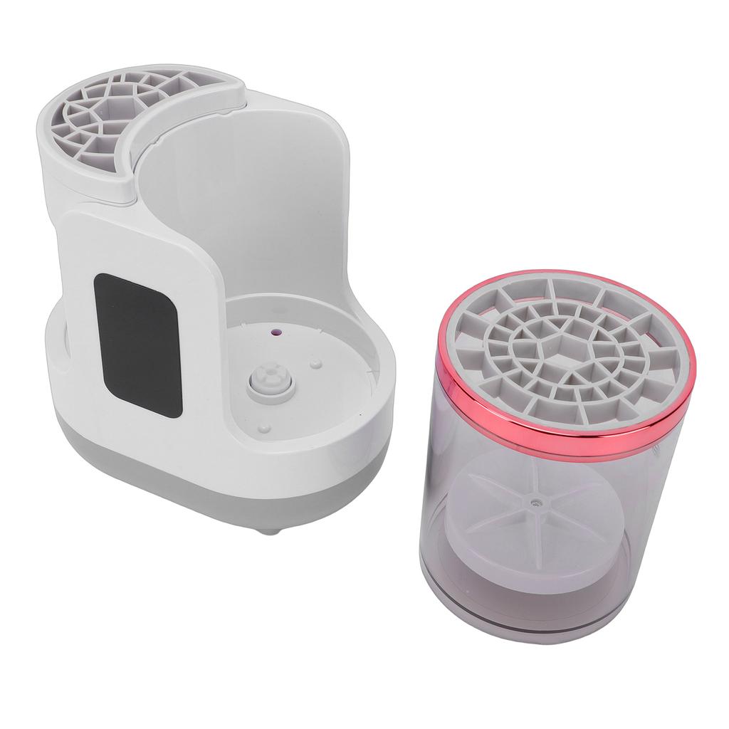 Electric Makeup Brush Cleaner Machine Automatic Makeup Brush Drying Machine 850 RPM with Clear Body