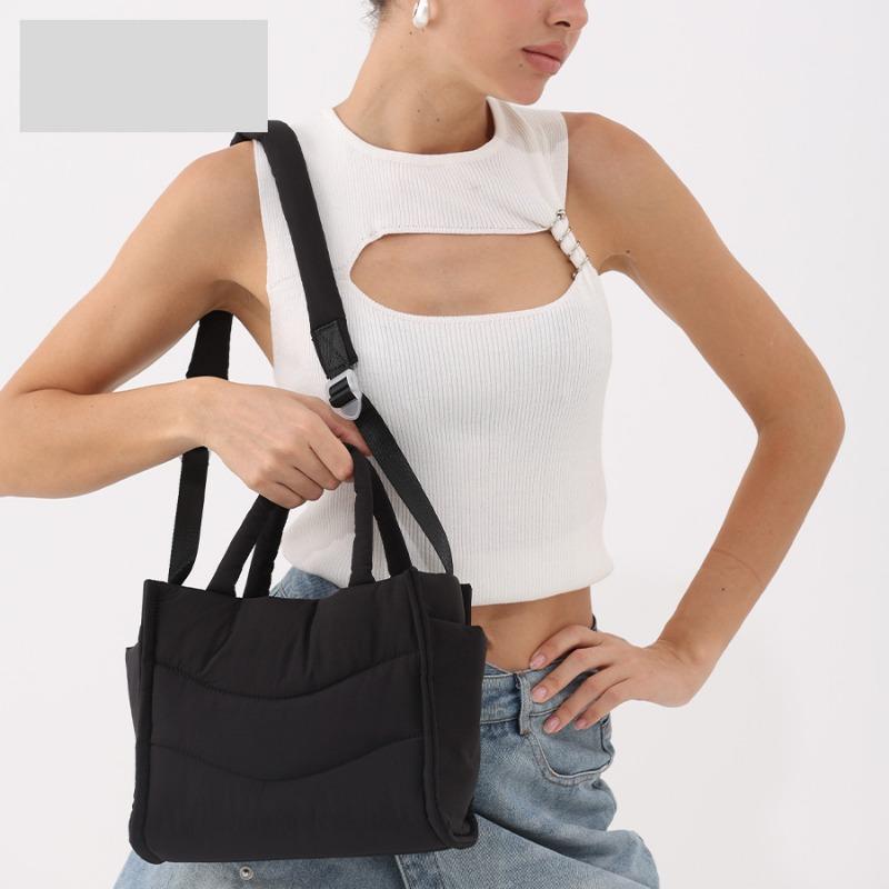 Tote Bag for Commuting High-end Quilted Simple Single-shoulder Bag Square Crossbody Bag
