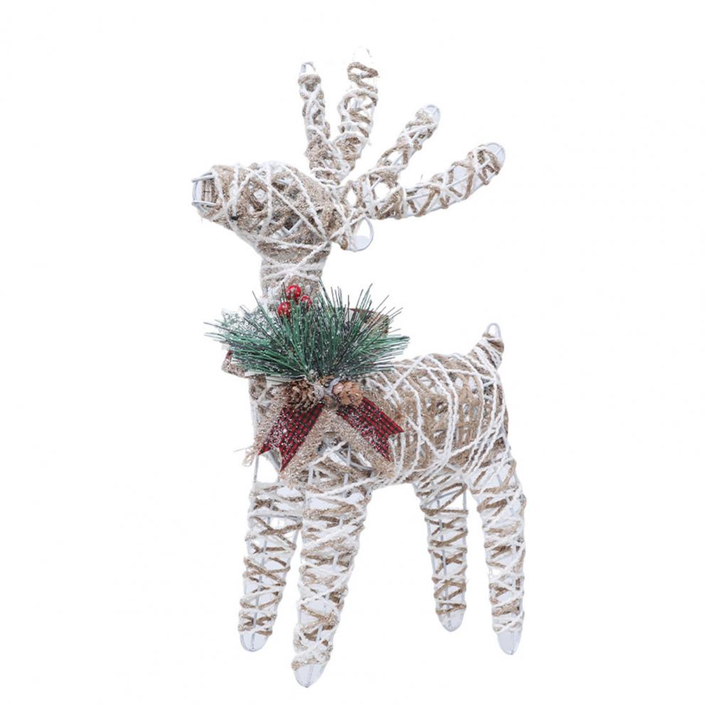 Christmas Reindeer Decoration Durable Iron Reindeer Ornament Festive 3d Iron Reindeer Decoration for Christmas Yard for Indoor