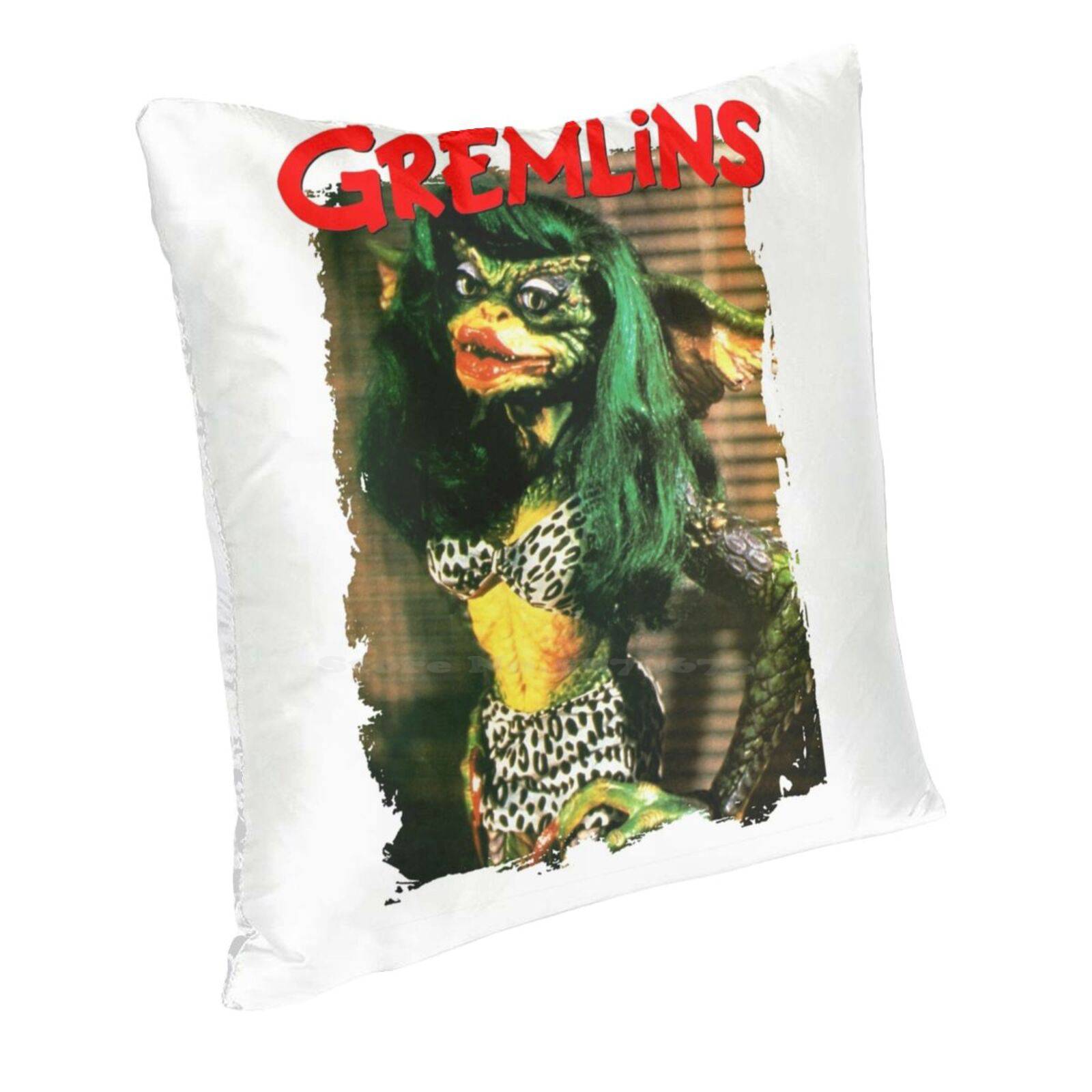 Gremlins Greta Home Sofa Car Cushion Cover Pillowcase Greta Kiss Movie Christmas Gremlins 2 Peach skin 18*18(CM)-1Pcs