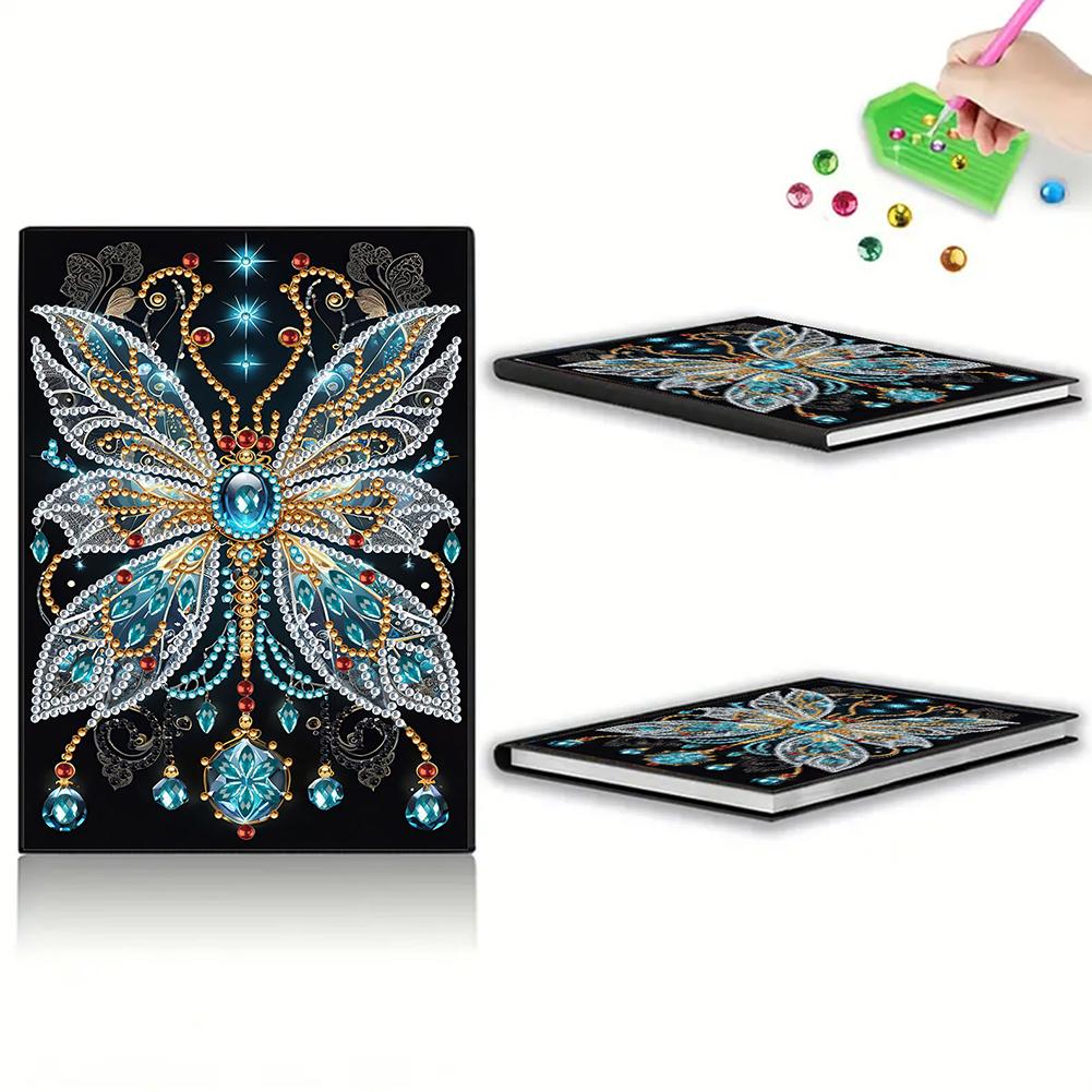 50-Page A5 Size 50 Pages Crystal Notepad Sketchbook Rhinestone Art Painting Notebook Kit for Birthdays Or Christmas Gifts