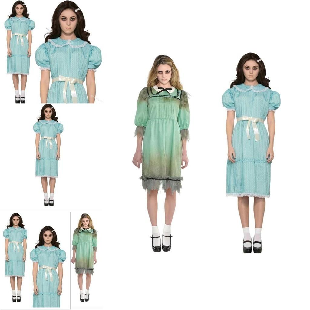 Clear River Sparkling The Shining Twin Girls Cosplay Costume For Halloween