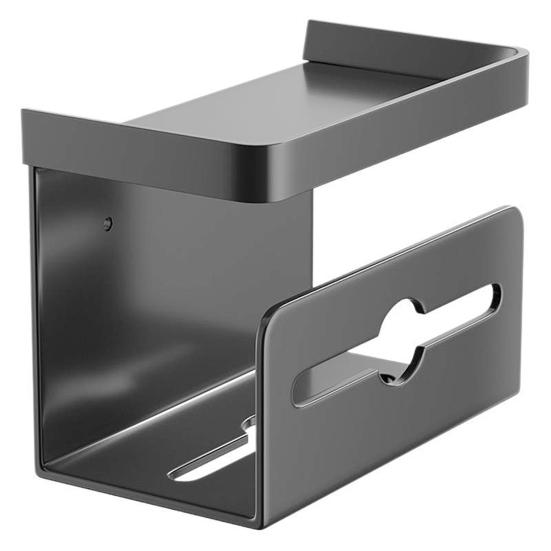 Wall-Mounted Toilet Paper Holder Storage Tray Strong Load-bearing Easy Installation Tissue Wipes Holder Bathroom Organizer