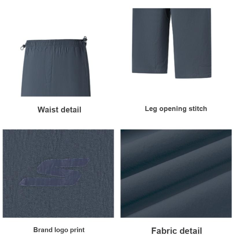 Skechers Warm Woven Comfortable Stretch Straight Leg Versatile Casual Pants Women Bottoms Blue P225W299-000P