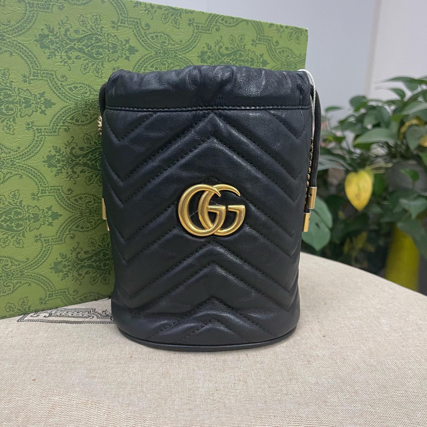 [Pre-Owned] Gucci GG Marmont Mini Bucket