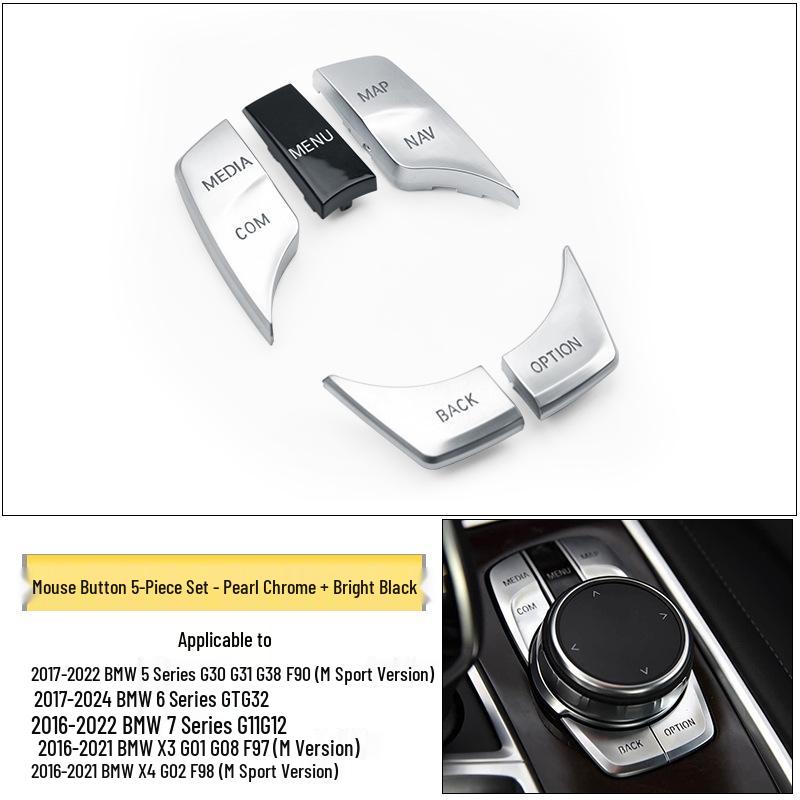 

Compatible with BMW 5, 6, 7 Series, GT, X3, X4 Multimedia Mouse and Navigation Switch Button in G30 Center Console.