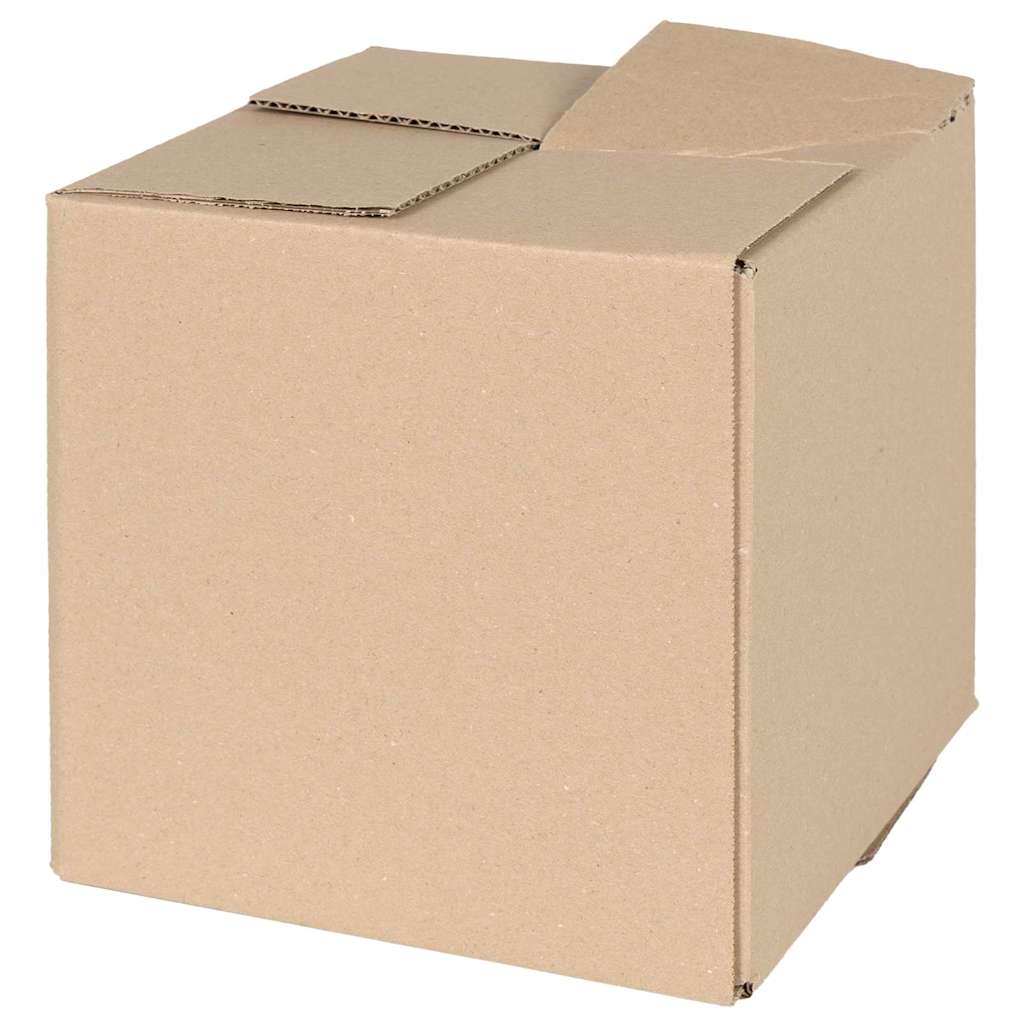 Foldable Storage Box with Storage Capacity 50 pcs Natural Color 20 x 20 x 20 cm Cardboard