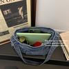 Retro old denim armpit bag women's shoulder messenger bag