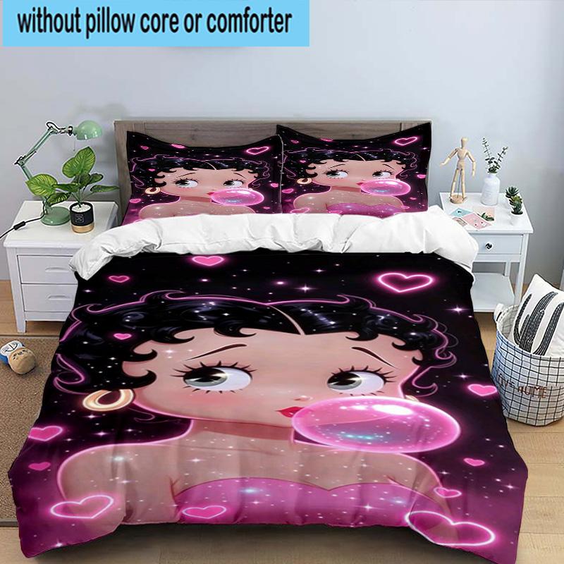 3PCS Laday In Red Dress 3pcs Bedding,Including 3PCS Duvet Cover And 2pcs Pillowcases Perfect for Christmas,Ideal for Bedroom, Dormitory