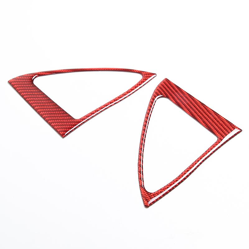 For Jaguar F-TYPE 2013- Soft Carbon Fiber Car A-pillar Horn Frame Decoration Sticker Car Interior Accessories