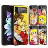 Anime Candy Cover Phone Case For Samsung Galaxy Z Flip 7 6 5 4 3 5G Flip7 Flip6 Flip5 Flip4 Flip3 Black Fundas Shell Galaxy Z Fl