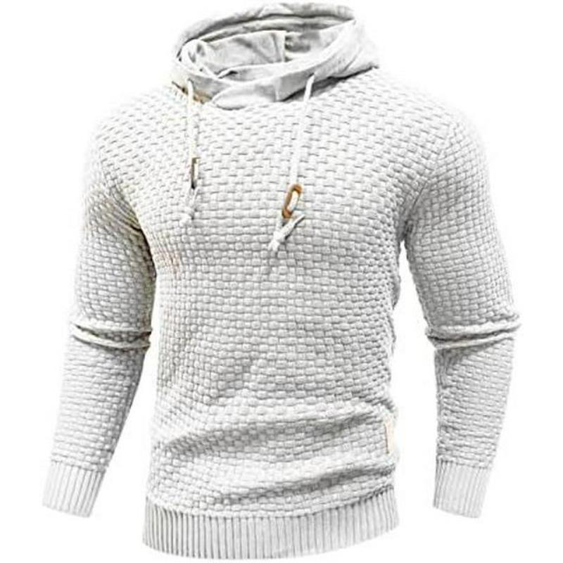 Zaitun Men's Long Sleeve Knitted Hooded Sweatshirt