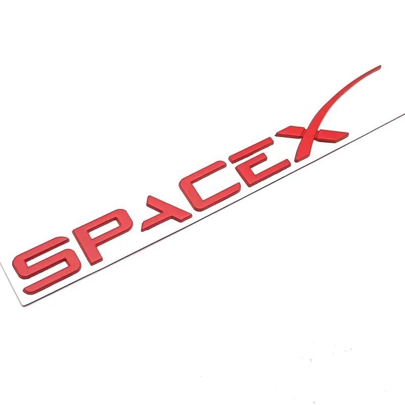 SpaceX Letters Sticker for Tesla Model 3 X Y S Tail Letter Label Emblem Car Accessories Stickers Logo Emblems Zinc Alloy SPACEX