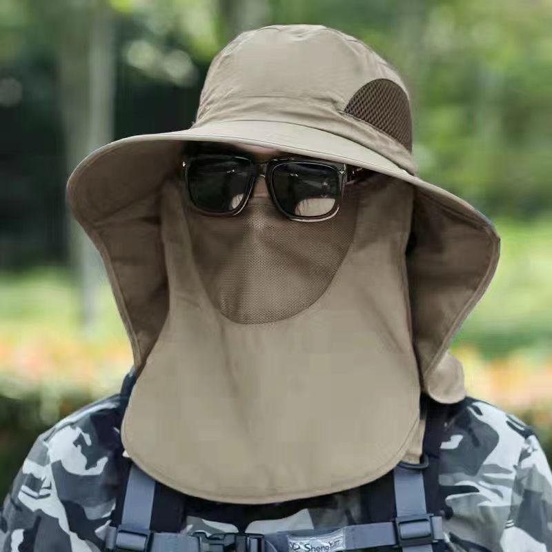 Wide-brimmed Sunhat Sunshade Fishing Hat Mountaineering Jungle Male Visor Sunblock Sunhat Sunshade Hat
