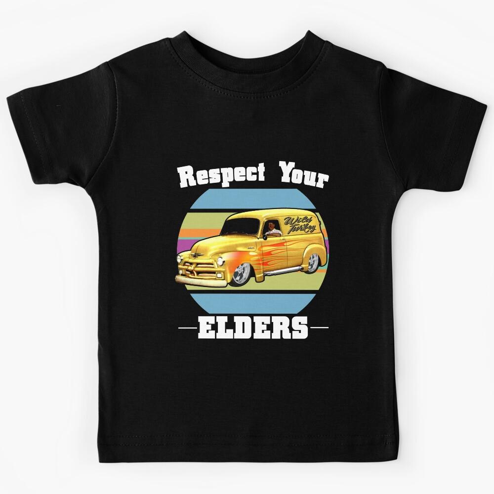 Funny Car Guy - Respect Your Elders Classic Panel Truck Kids T-Shirt 150