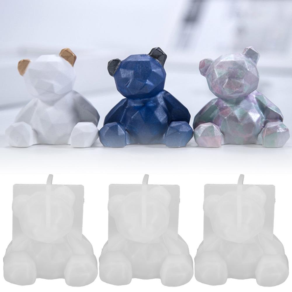 3pcs Food-Grade Silicone Bear Resin Mould Cute Bear Bear Candy Mould  Candle Making