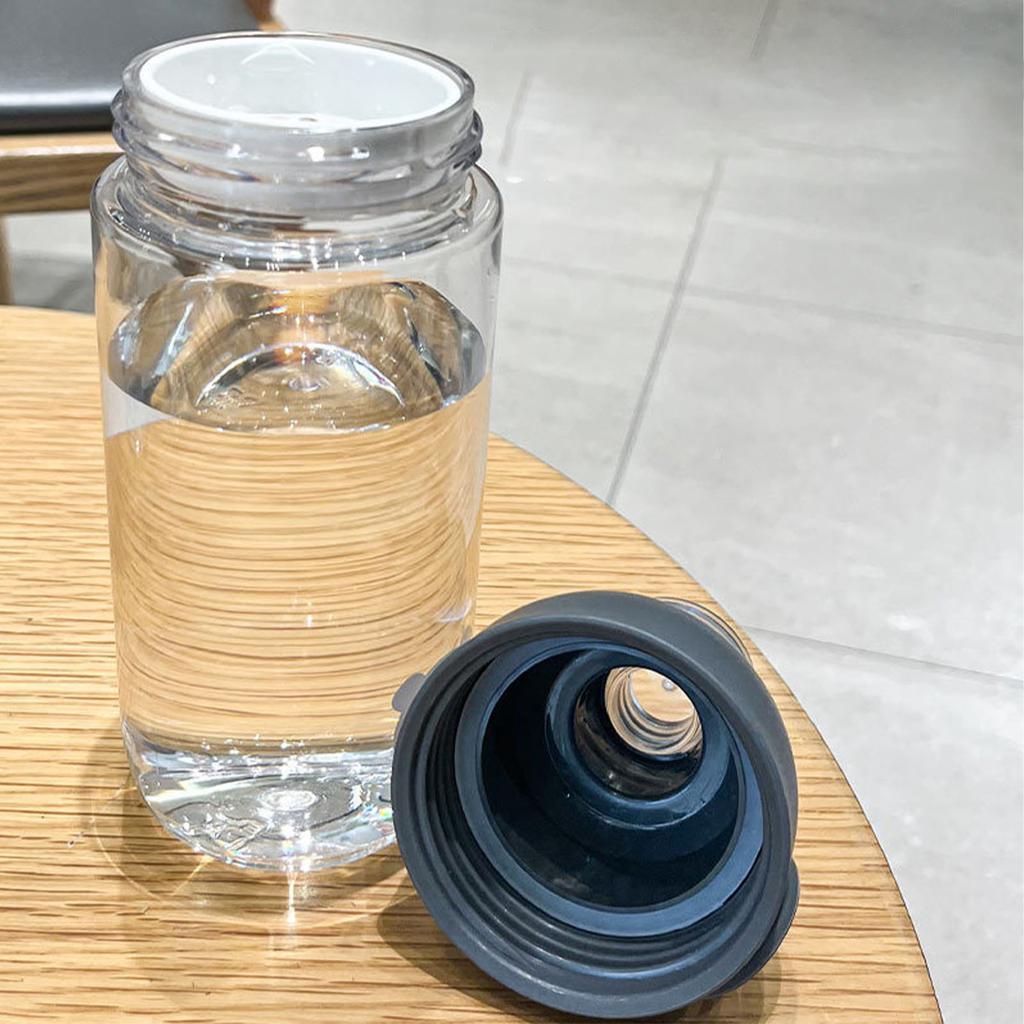 Cold Brew Bottle 450ML PC High Temperature Resistant Simple Portable Cold Brew Tea Bottle with Scale for Home Use Grey