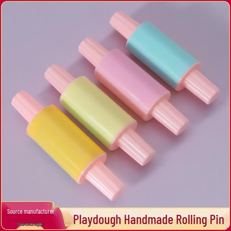 

Macaron Color Series Playdough Rolling Pin – Handmade Tool for Colored Clay and Playdough