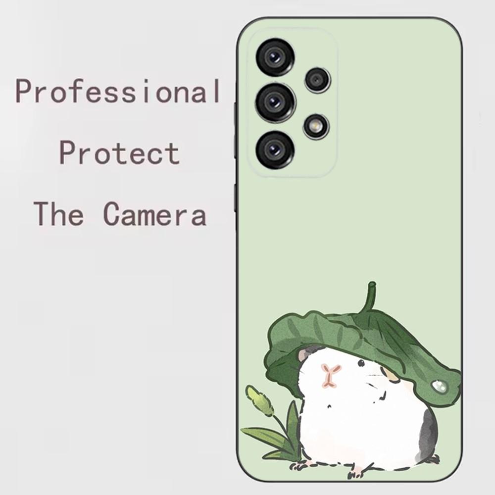 Cute Hamster  Phone Case For Samsung Galaxy A91,A80,A73,A72 ,A71,A53A52,A32 ,A31A22,A21s,A20,Black Cover