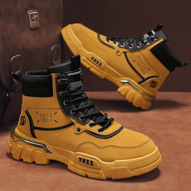 Fashion CYYTL Mens Boots Leather Ankle Cowboy Combat Winter Tactical Motorcycle Chelsea Casual Shoes Work Outdoor Hiking Designer Luxury