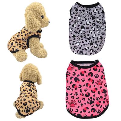 Cat Summer Clothes Breathable Leopard Print Vest For Small Medium Dogs Cats Puppy Clothing Pet Dog Coat Outdoor Costume Beagle