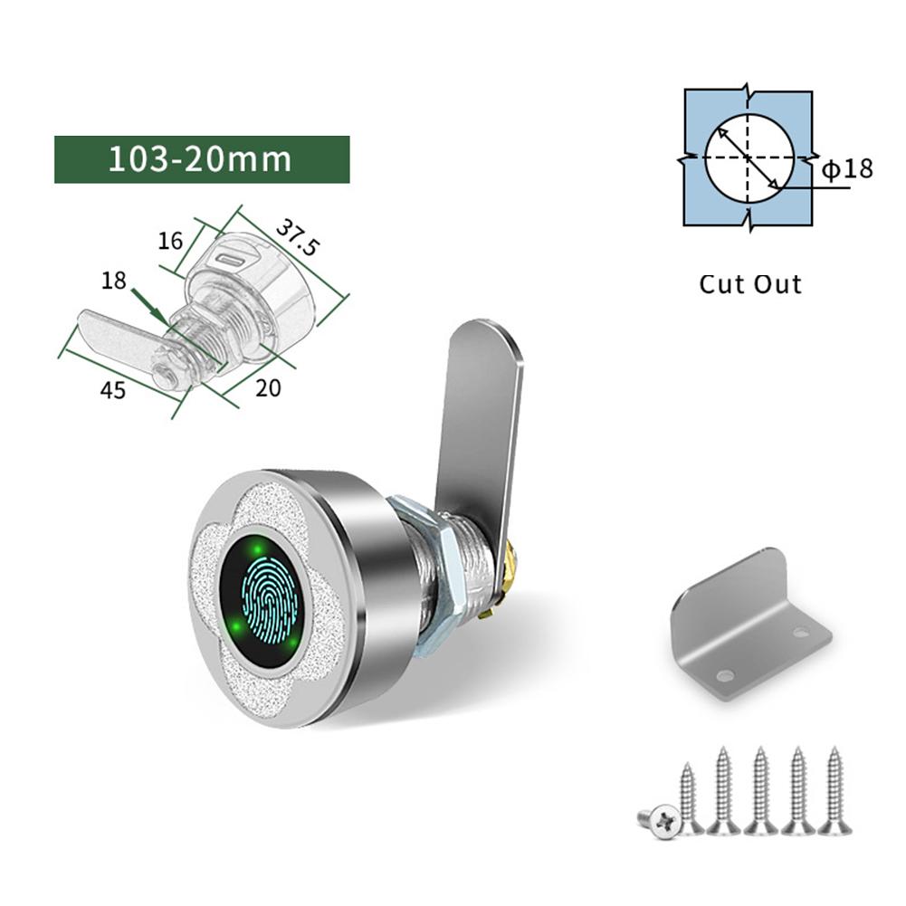 

Zinc Alloy Keyless Fingerprint Cabinet Lock Biometric Electric Lock for Locker Cabinet Drawer Strongbox Biometria Fechadura
