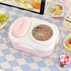 Macaron Style Portable Bento Box, Cute Lunch Container for Women & Teens, Great for Work Picnic Dating