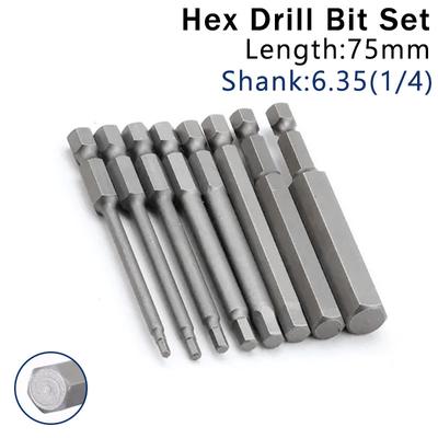 8/10 Stück 1/4" Sechskant-Bits Schraubendreher Manipulationssicher Sicherheitsbohrer Magnetisches Bit-Set Torx Schraubendreher Schlitzkopf Hohe Qualität 75mm