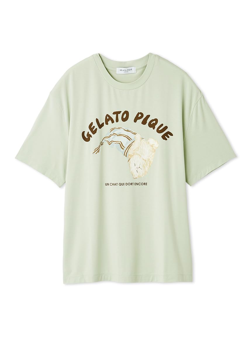 

Gelato Pique HOMMEsleeping Cat PMCT254952 MNT L One-Point T-Shirt Men s