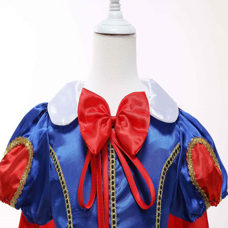 Girls' Summer Puff Sleeve Princess Dress - Snow White & Frozen Theme Net Yarn Dress