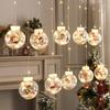 Christmas Lights Indoor Home Room Decoration Night Lights LED Bauble Wishing Ball Window Curtain Fairy Garland Lighting String