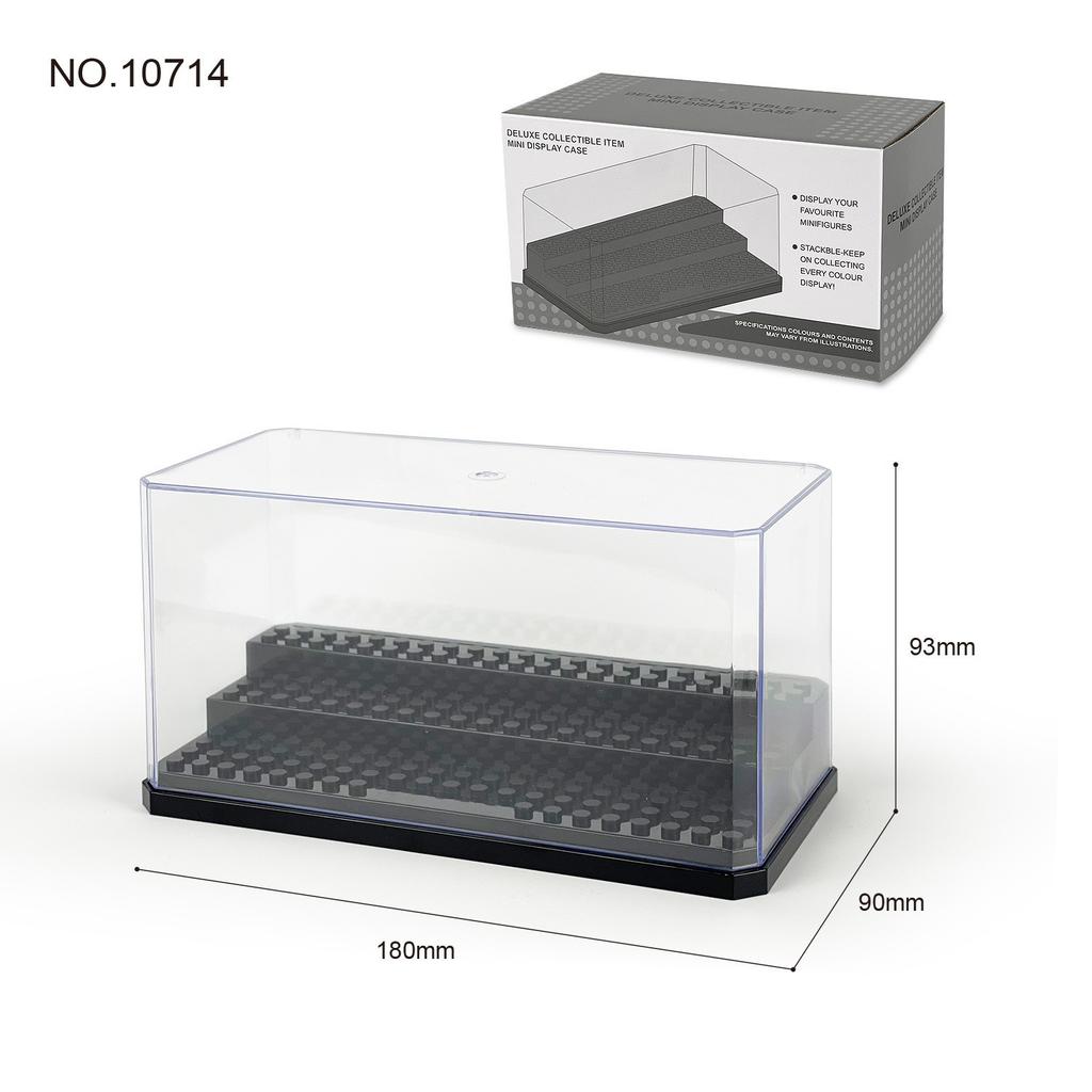 Display Box Container Dustproof Transparent Cover Accessory Base Set City Model Building Blocks Bricks Toy For Children Gift
