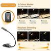 9 Led Book Light, Gritin 3 Eye-protecting Modes Reading Light Book Lamp (warm&cool White Light) -stepless Dimming, Rechargeable, Long Battery Life, 4-