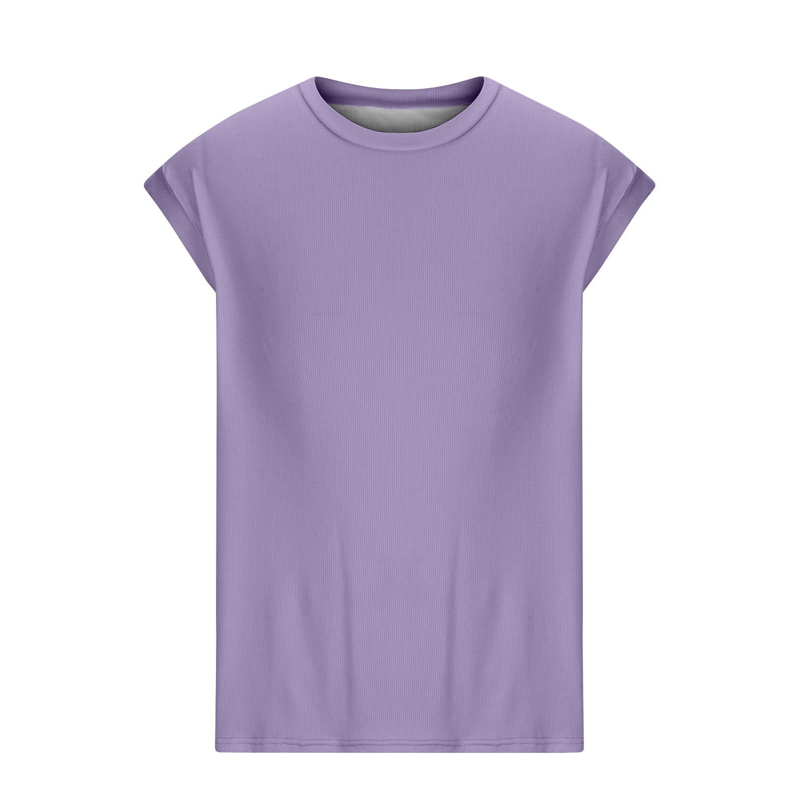 

Чоловіча літня однотонна спортивна майка в смужку Чоловіча спортивна повсякденна майка L фіолетовий