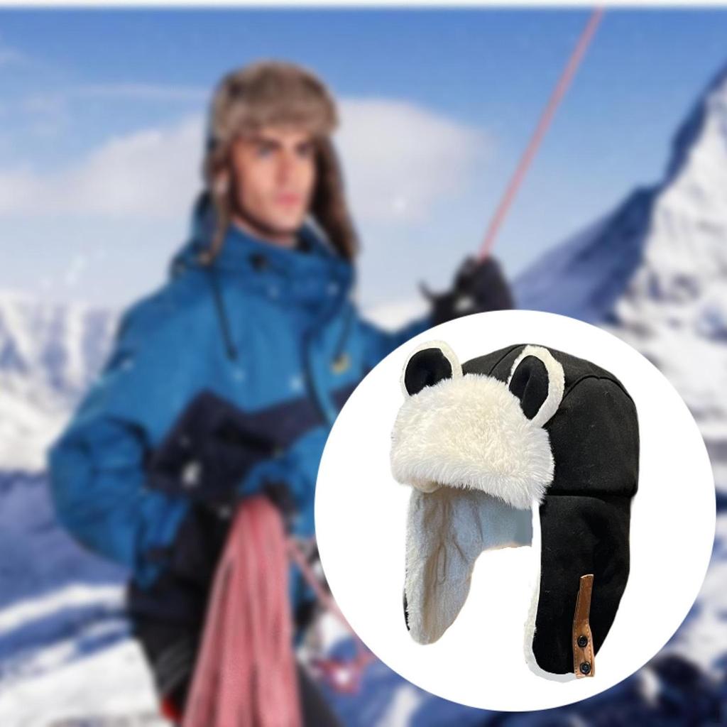 Animal Ears Trapper Hat Cute Plush for Street Outdoor Backpacking Holidays
