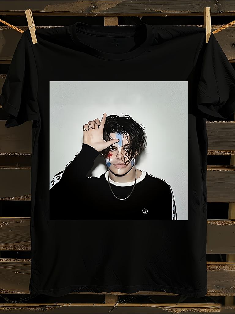 Yungblud Loner Cover Art Graphic T-Shirt Mens Tshirt Womens Tshirts with Letters Print Short Sleeves T-Shirt Casual Street Tee Shirt Top