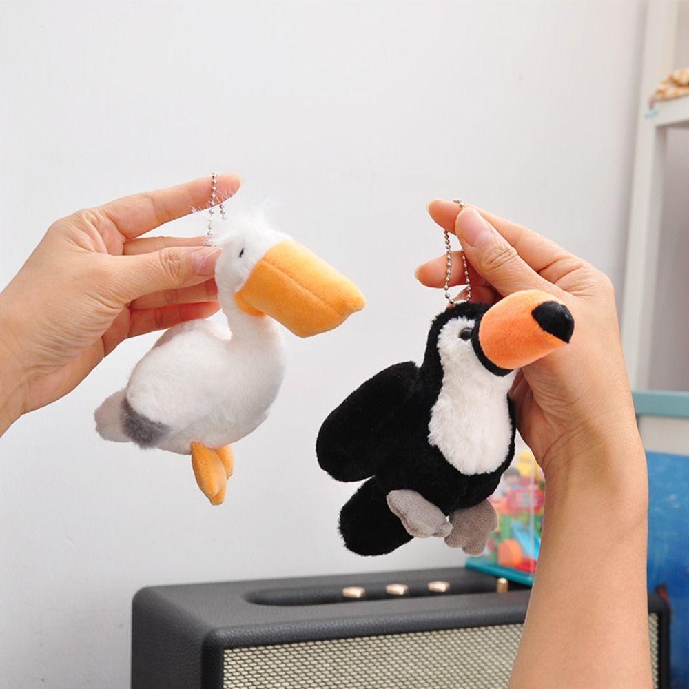 Simulation Pelican Plush Keyring Stuffed Animal Swan Stuffed Doll  Christmas Gift