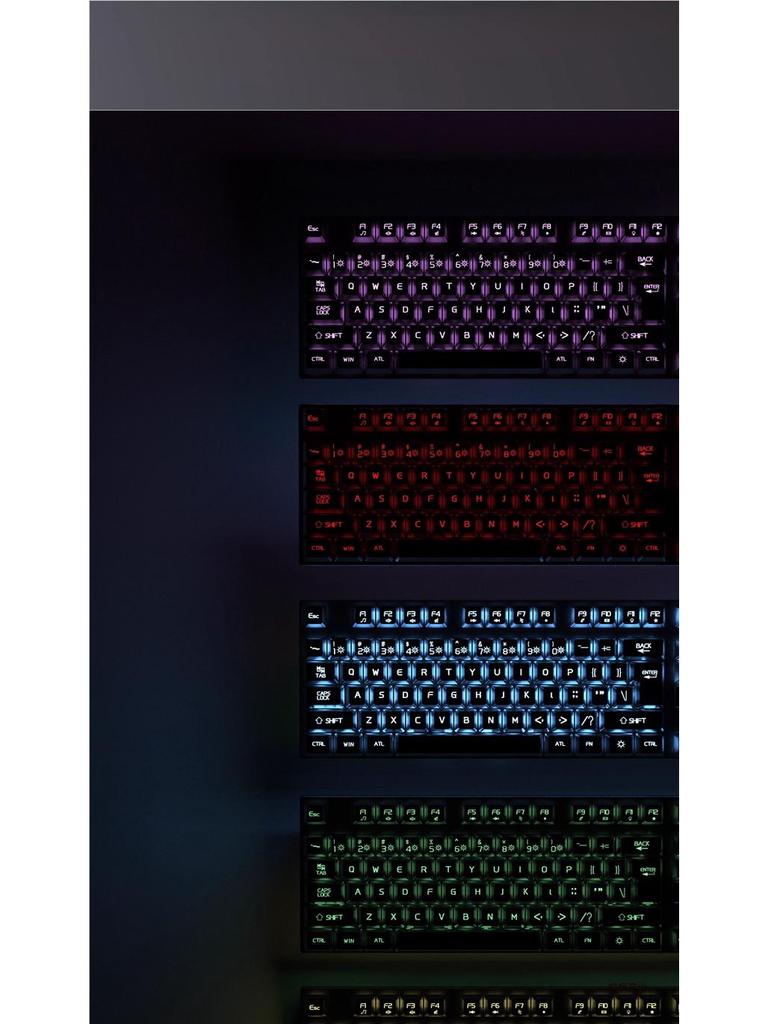 Luminous Wired Keyboard & Mouse Set with Floating Keycaps - USB, Mechanical Feel for Gaming Desktops & Laptops