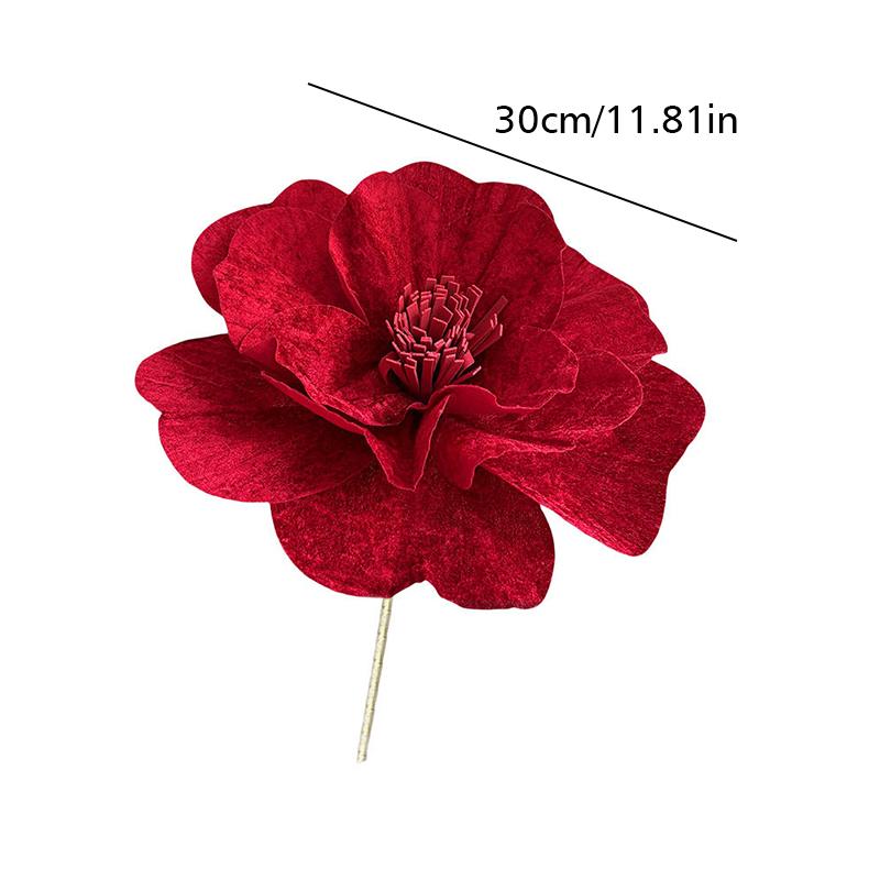 Handmade Photography Props Ornament Artificial Flower DIY Solid Color Party Velvet Material Beautiful Home Decoration