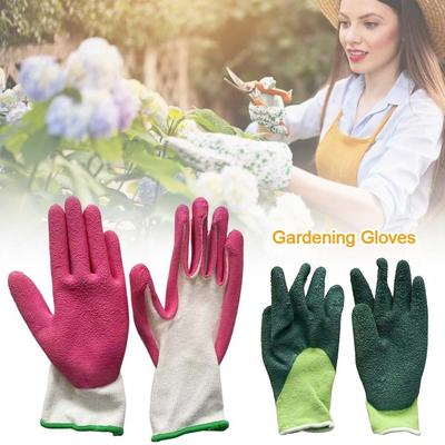 Multicolor Gardening Gloves Bamboo Fiber Horticulture Gloves Tool Work Gloves  Unisex