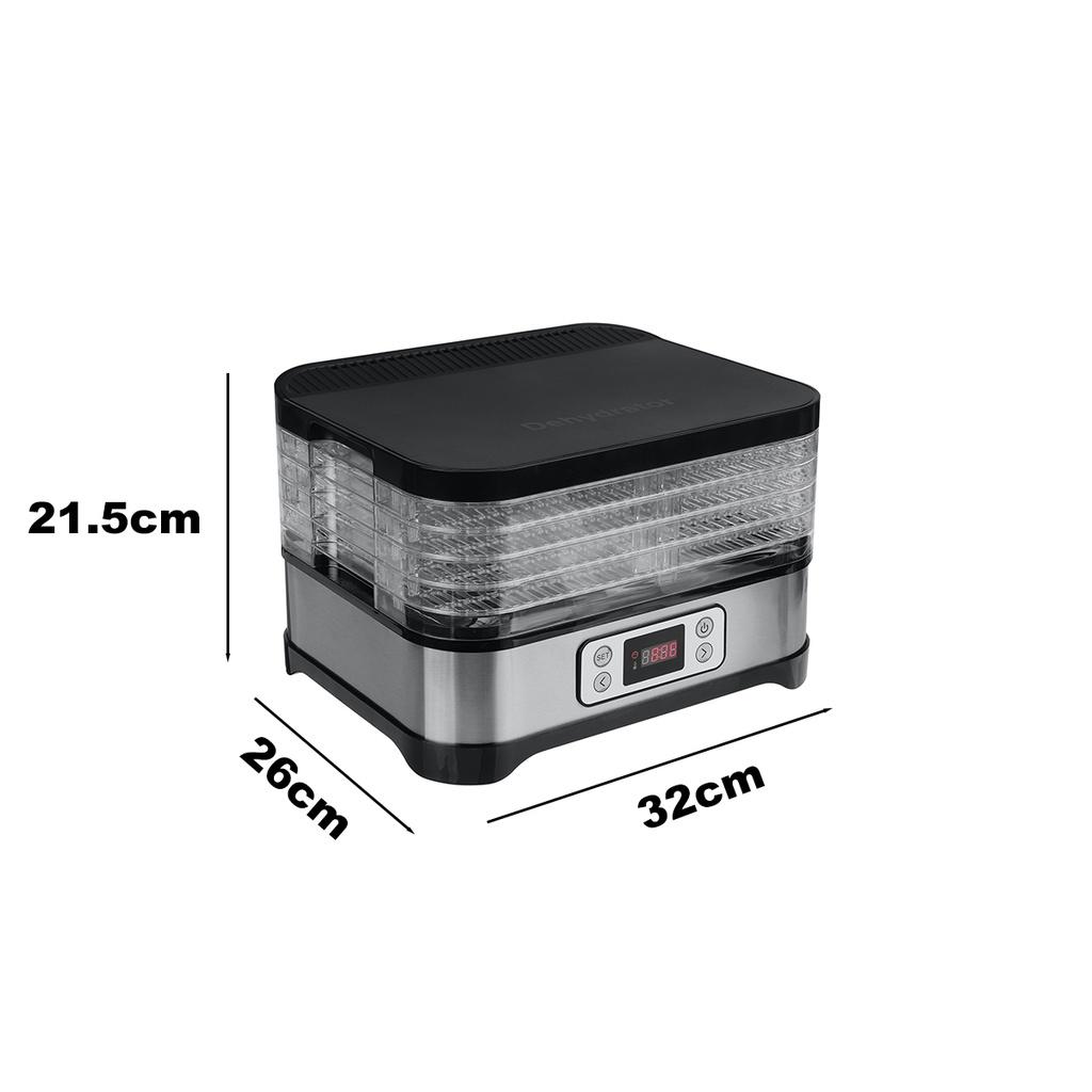 230W 5 Trays Food Dryer Dehydrator with Digital Timer and Temperature Control for Fruit Vegetable Meat Beef Jerky 220V