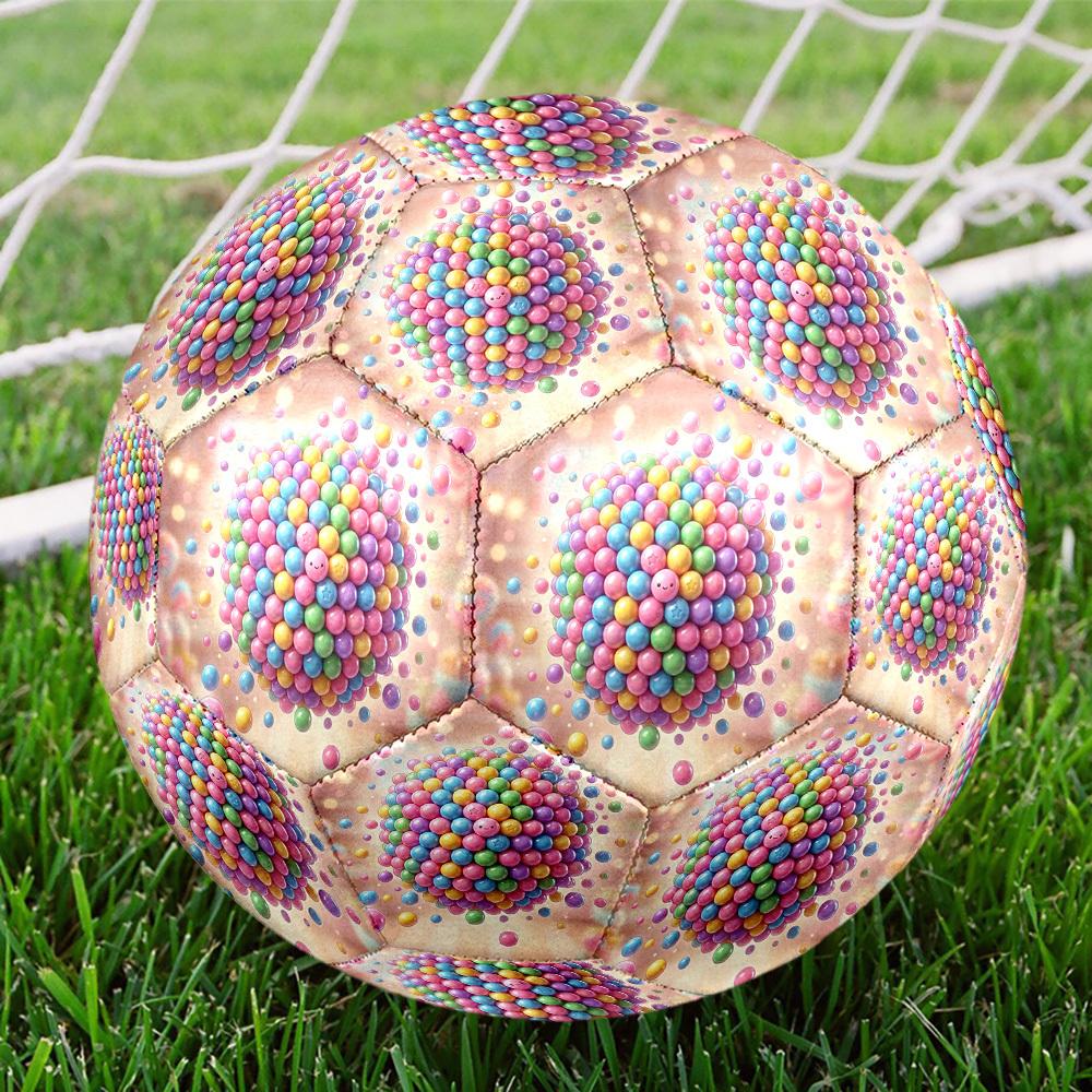1pc Candy Ball Themed Soccer Ball, Size 5, Lightweight PVC Material, Outdoor Training Soccer Ball Gift. Q62235