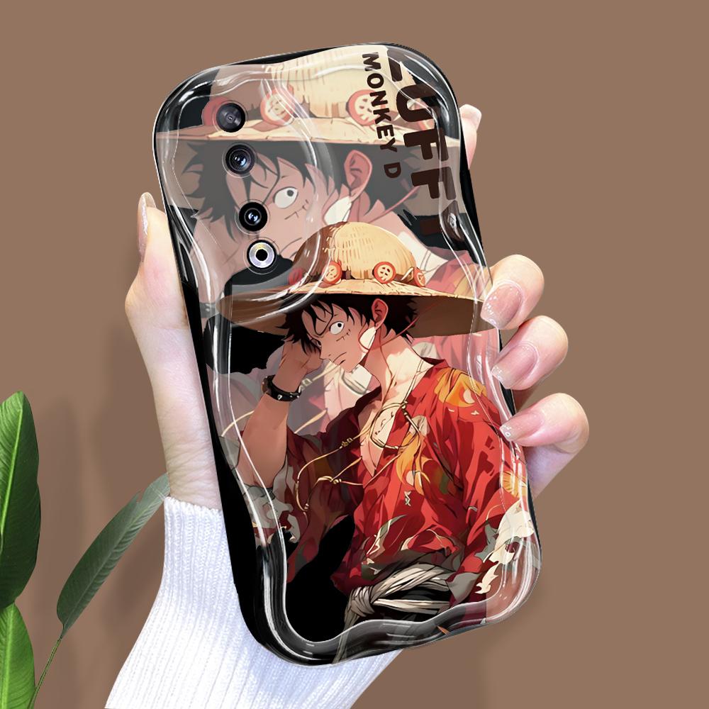 

Милый мультяшный узор, кремовая текстура, мягкий силиконовый чехол с волнистыми краями, чехол для телефона для Huawei Honor Infinix Tecno iPhone Infinix Hot 40 чёрный