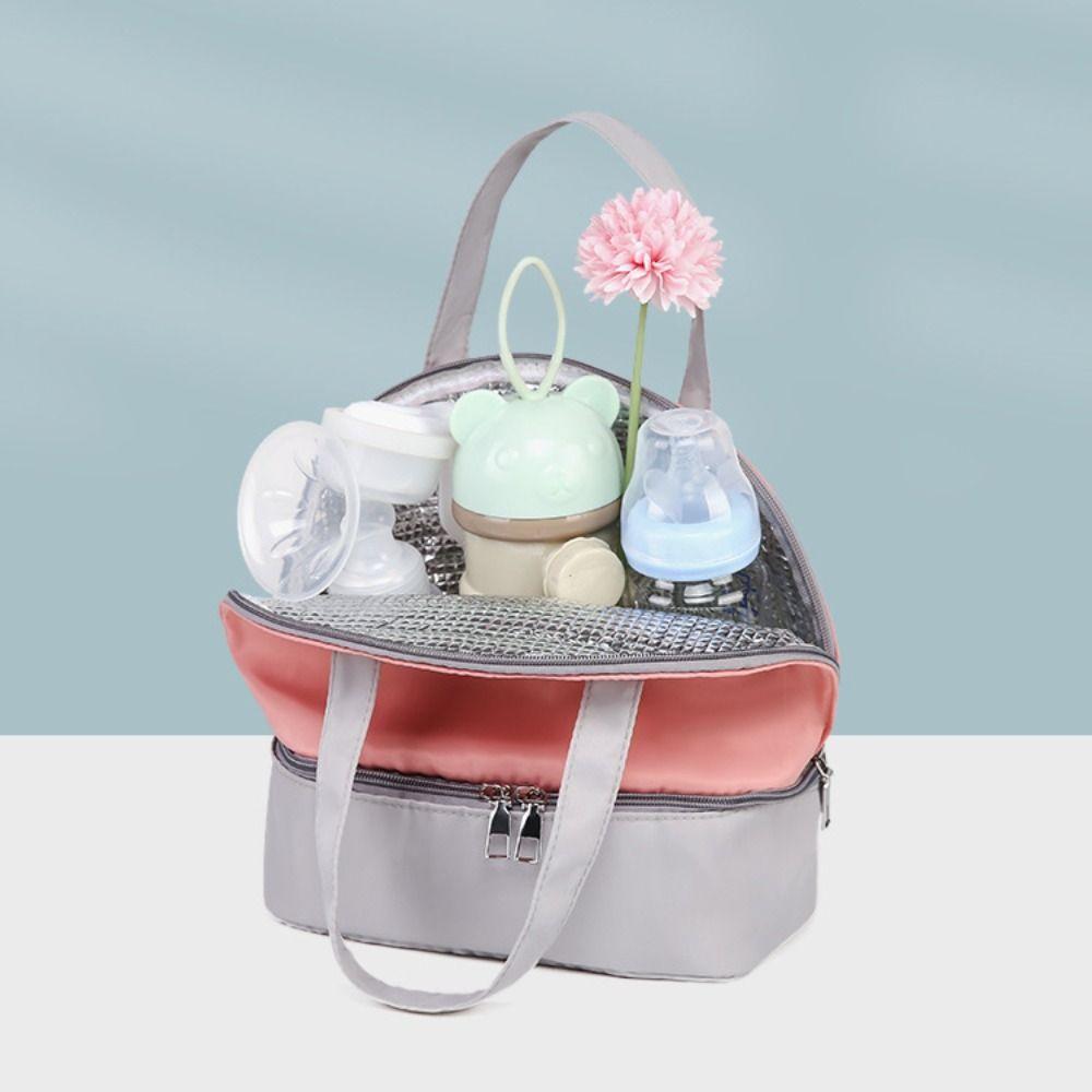 Portable Split Type Storage Bag Lightweight Lunch Bag Durable Mommy Bag  Drink