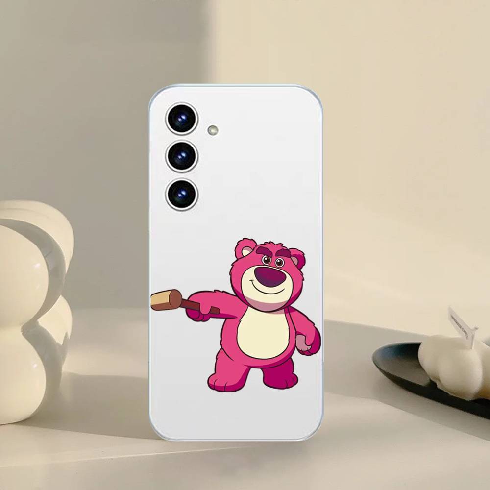 Cute L-Lotso Phone Case For Samsung Galaxy S21 S22 S23 S24 S25ULTRA FE Ultra Plus5G A52S Transparent Cover