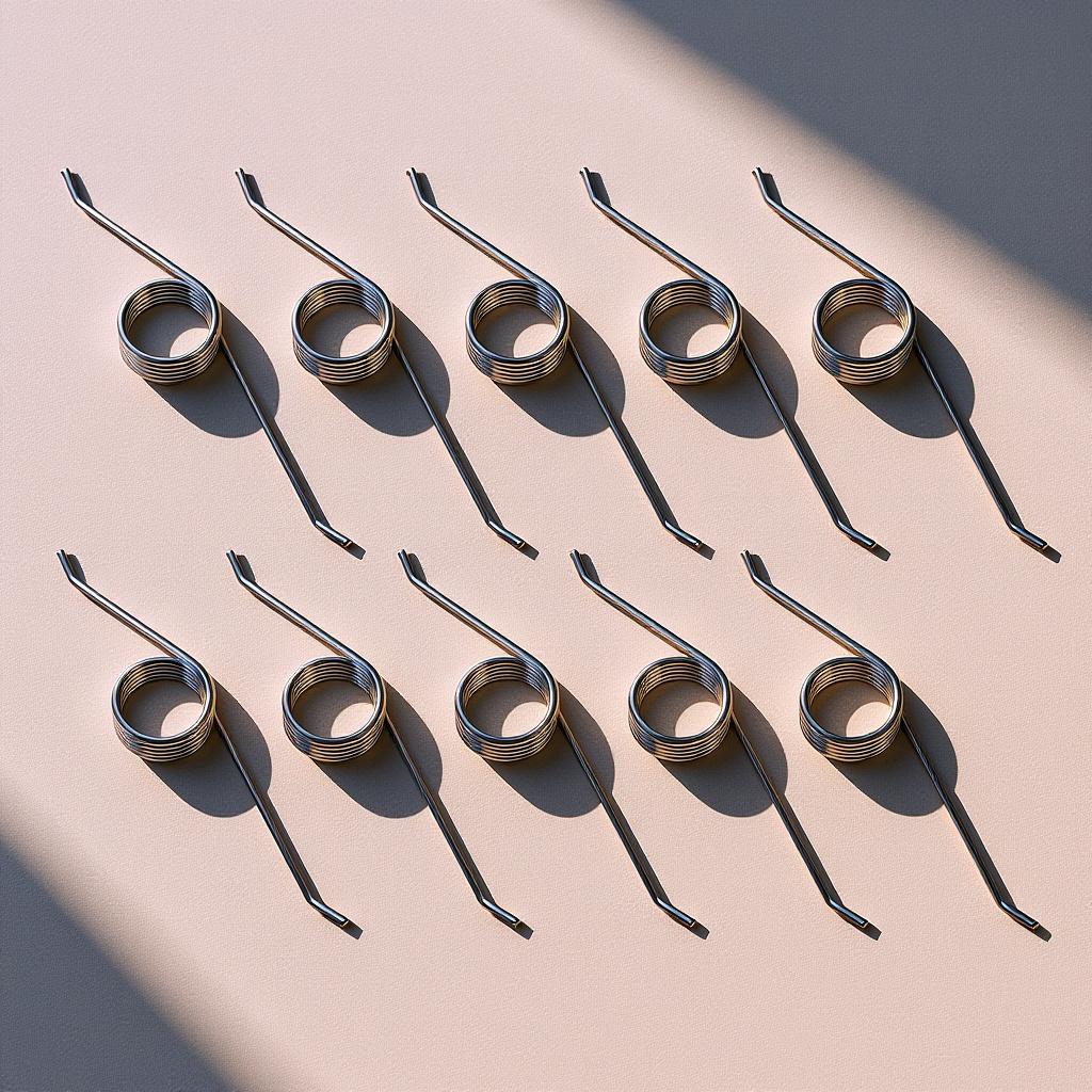 10Pcs Foot Pedal Trash Can Torsional Springs High Elasticity Replacement Parts for Household Outdoor Trash Can Lid Mechanism