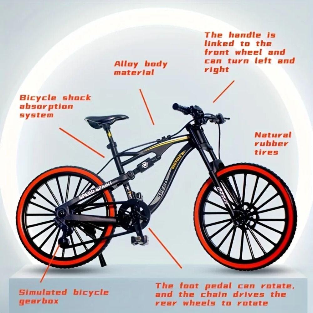 Racing Metal Mini Bicycle 1:8 Scale Zinc Zinc Alloy Bicycle Toy Kids Toy Bicycle Model Collection