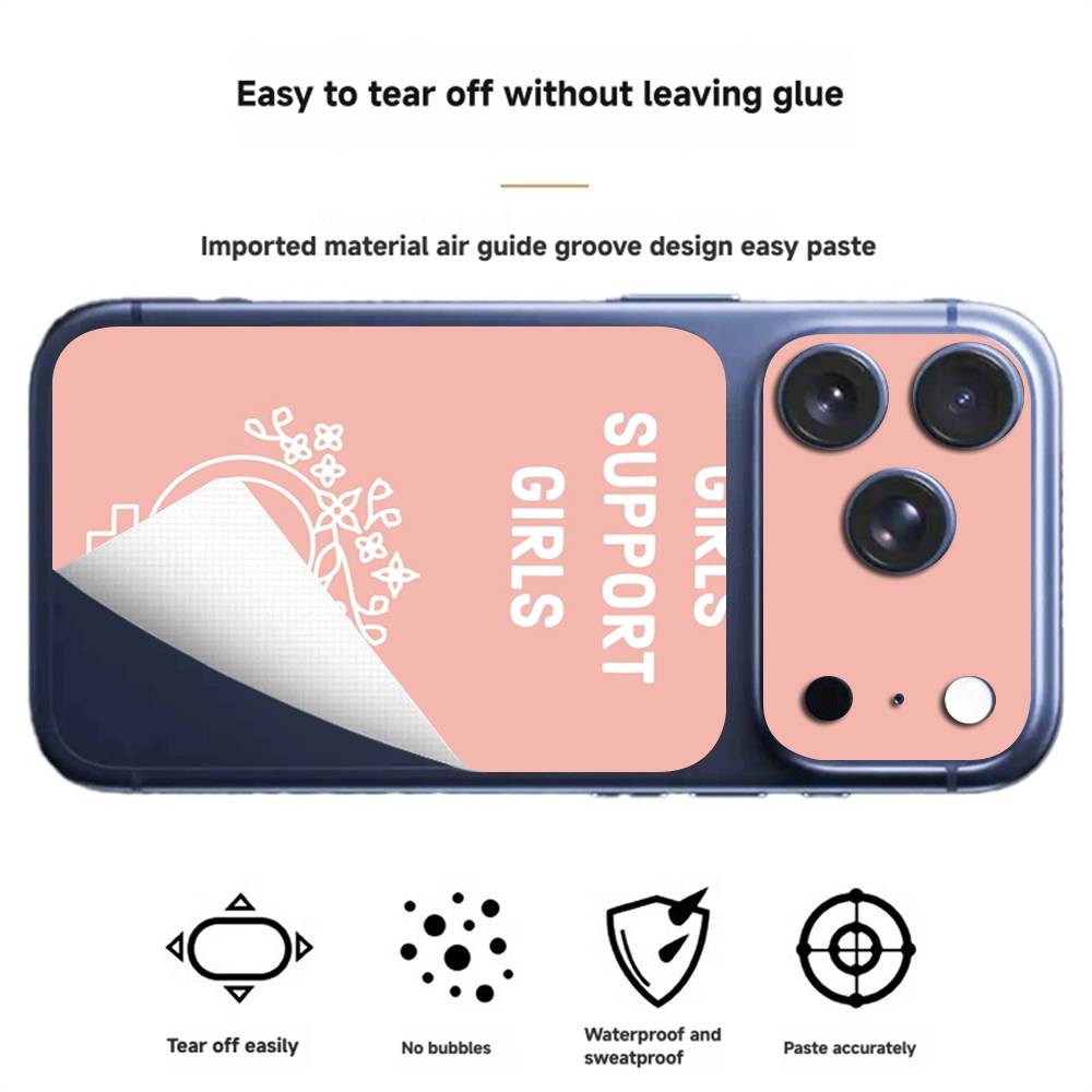 Feminist Feminism Aesthetics Girl Wrap Sticker for iPhone17 pro/17pro max Phone Decal Skin Rear Protector Case Film Full Cover