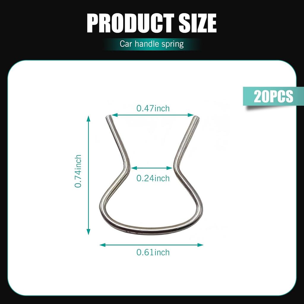 20PCS Car Window Crank Retainer Clips, 76980 Window Handle Retainer Clip Assortment,Door Window Crank Handles Metal Retaining Clips, Universal for